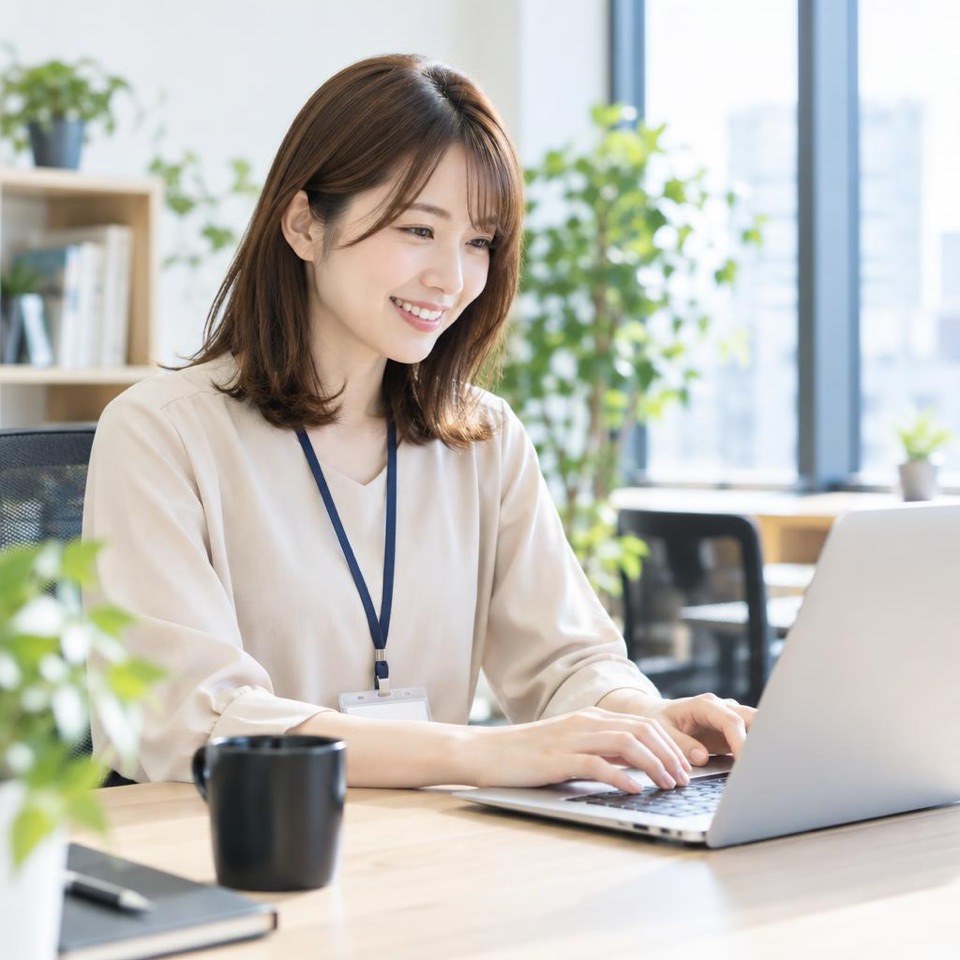 オフィスで働く女性
